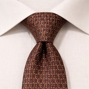 Vintage Gucci Tie GG Monogram 57.5x3.5 Silk Made in Italy Luxury Preppy Formal